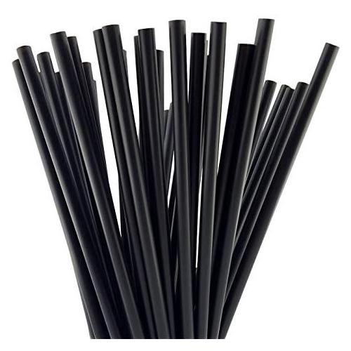 Wholesale Disposable Umbrella Black Plastic Fork Drinking Straw For Cocktail