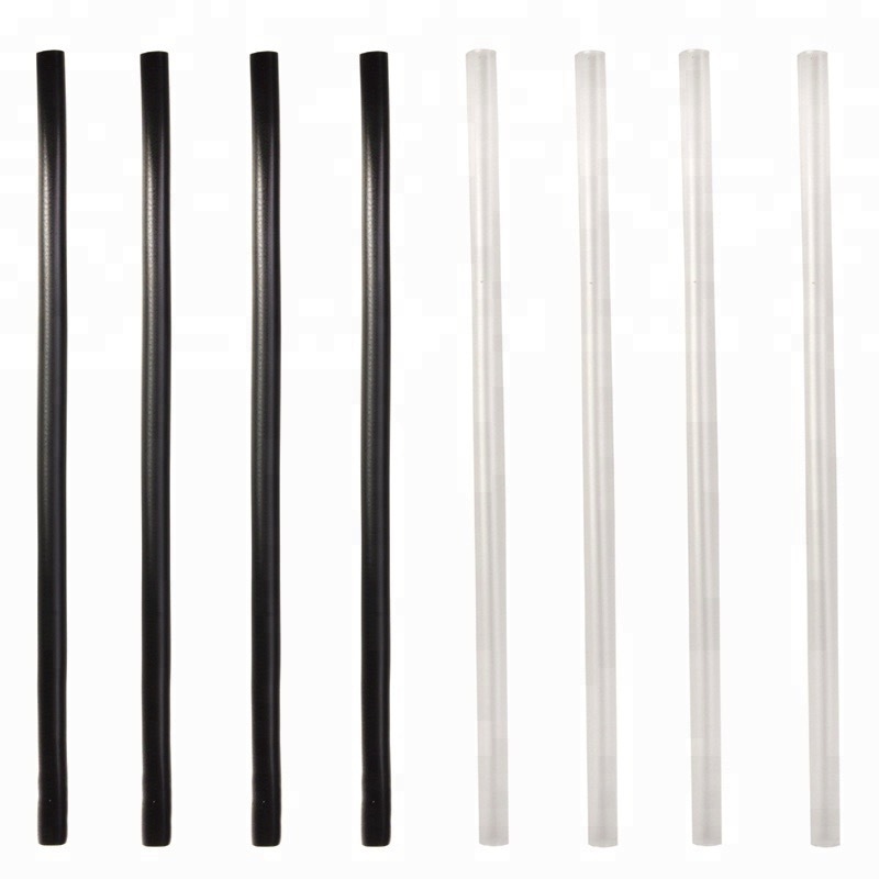 Wholesale Disposable Umbrella Black Plastic Fork Drinking Straw For Cocktail