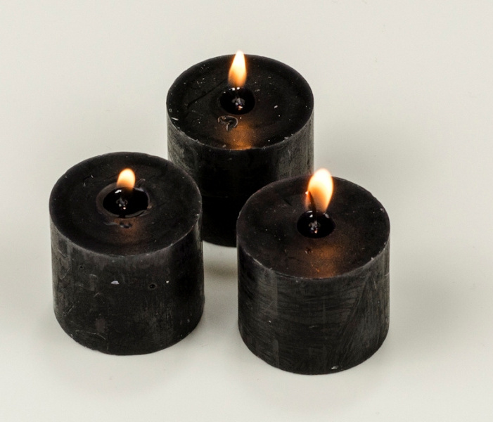 Refillable  Black Wholesale Tea Light Candles