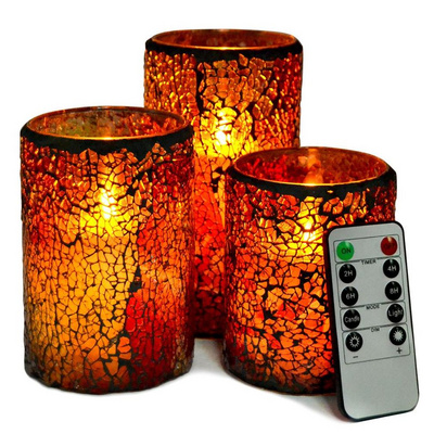 Luxury Remote Control Flameless With Moving Wick Dancing Led Candle