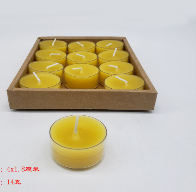 Wholesale Cheap Beautiful Luxury Small White Natural Round Beeswax Light Tea Candles