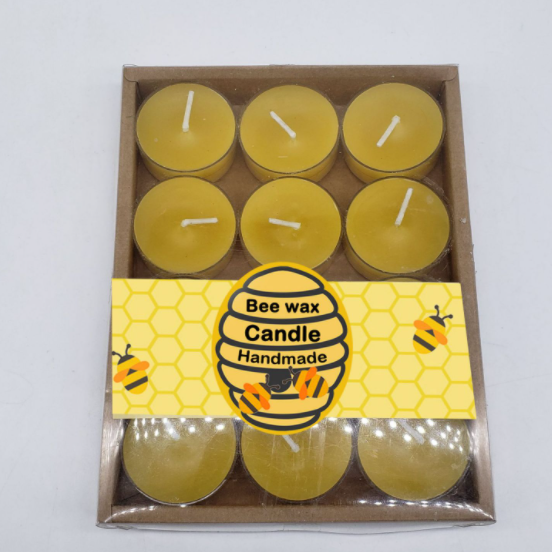 Wholesale Cheap Beautiful Luxury Small White Natural Round Beeswax Light Tea Candles