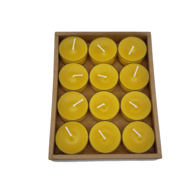 Wholesale Cheap Beautiful Luxury Small White Natural Round Beeswax Light Tea Candles