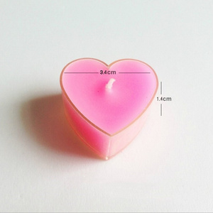 Wholesale Heart Shape Clear Container Holder Mold Decorative Lights With Plastic Cup Tea Candle