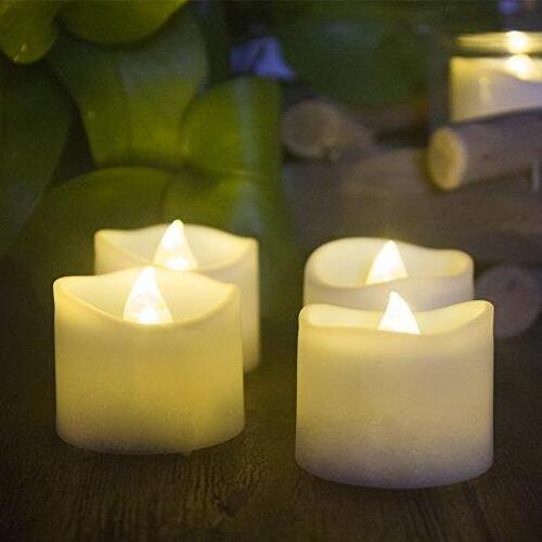 Mini Plastic Wave Mouth Flickering Flameless Battery Operated Led Light Led Tea  Candles