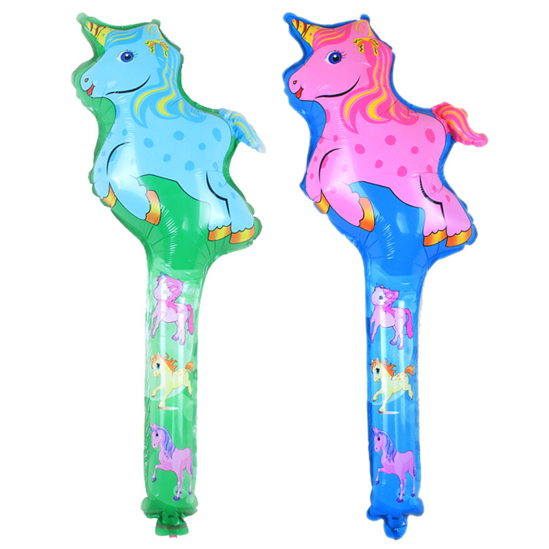 Wholesale Children Cartoon Figure Pe Stick Toy Noisemaker Tundersticks Inflatable Horse Stick