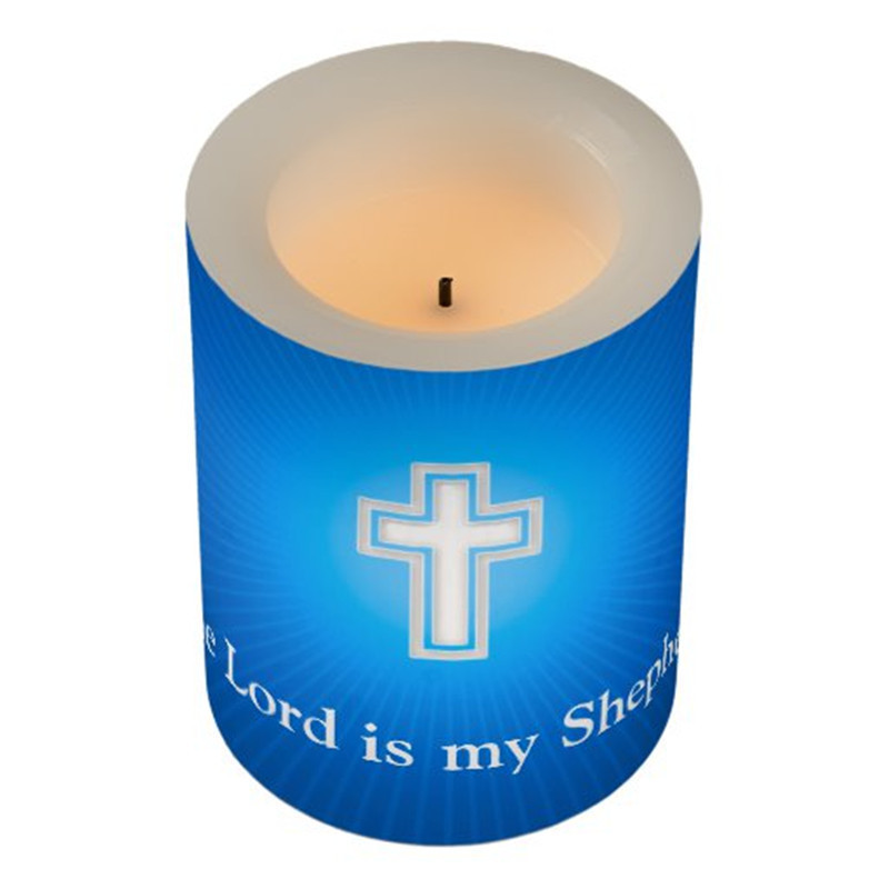 High Quality For Votive  8 Inches Glass Jar Religious Led Grave Candle