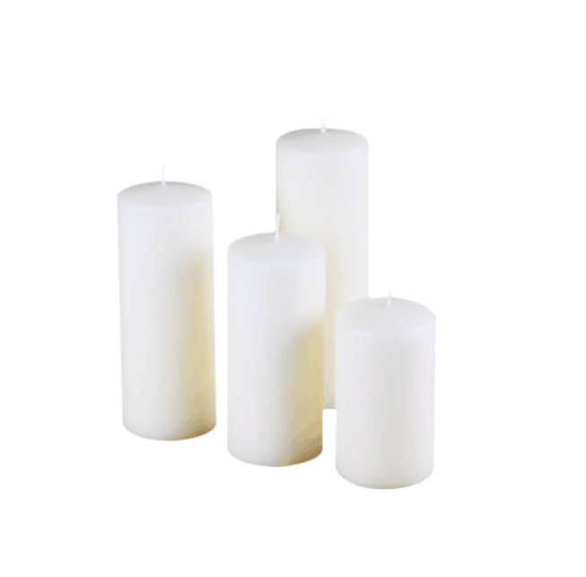 Factory Supply White Unscented Smokeless Pillar Decoration Candles