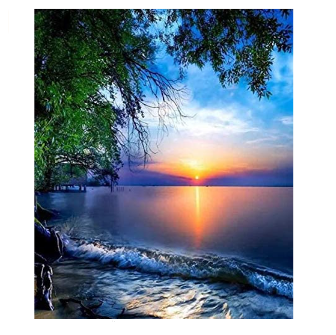 DIY 5D Diamond Painting Landscapes Beach Kits for Adults Full Drill Customized Diamond Painting