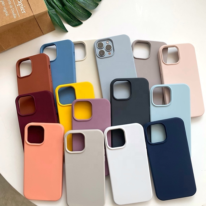 For iPhone 15 14 13 Pro Max Case Luxury Liquid Silicone Phone Case for iPhone 11 12 Pro Max X XR 14 Plus Camera Protection Case