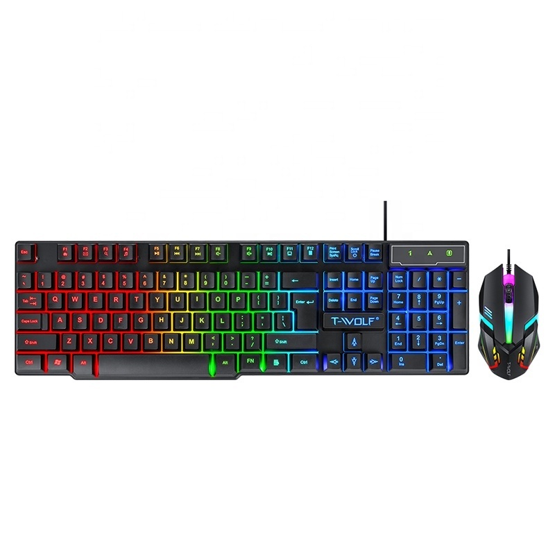 Wholesales Original TF800 RGB keyboard 4 in 1 gaming keyboard mouse headphone and pad kit set keyboard mouse combos