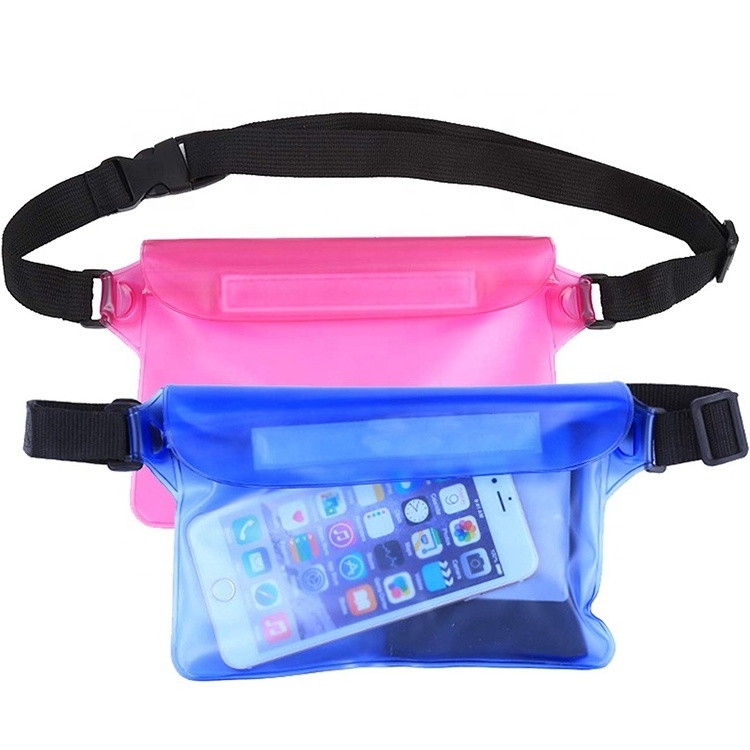 Hot Sales Beach Dry Swimming Bag Case Cover three-layer sealed waterproof waist bag mobile phone bags