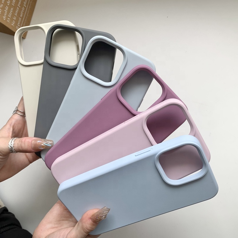 For iPhone 15 14 13 Pro Max Case Luxury Liquid Silicone Phone Case for iPhone 11 12 Pro Max X XR 14 Plus Camera Protection Case