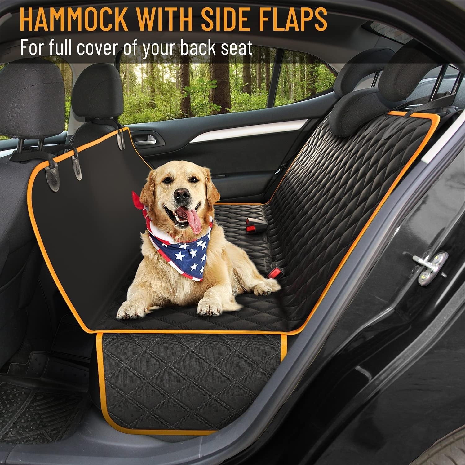 Waterproof Scratchproof Nonslip Hammock for Dogs Backseat Dog Cover for Car