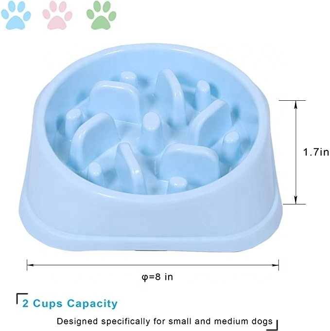 Slow Feed Dog Bowl for Small Dogs Non-Slip Interactive Dog Slow Feeder Bowl