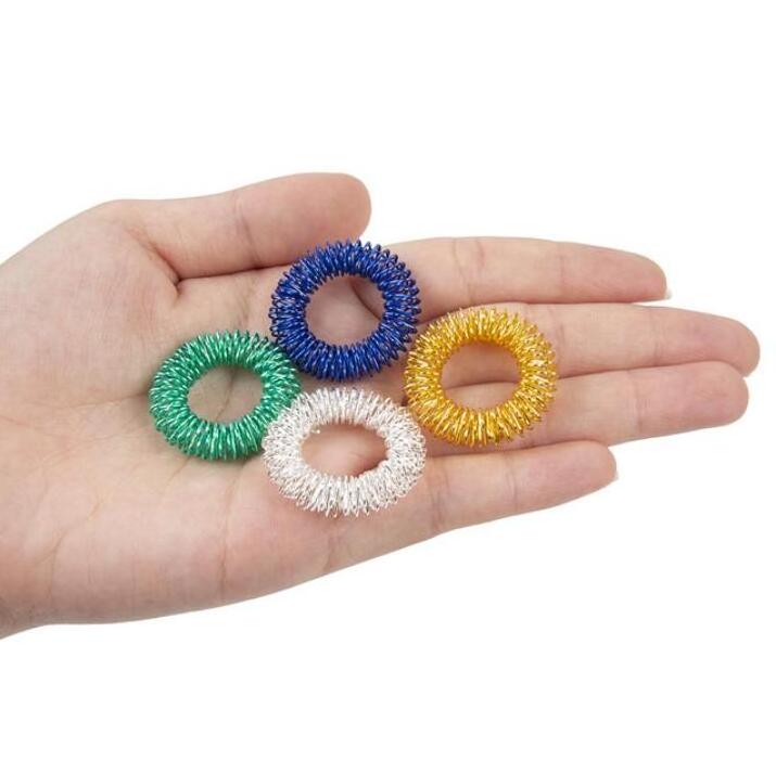 Spiky Sensory Rings Finger Massager Roller Fidget Toy for Stress Relief