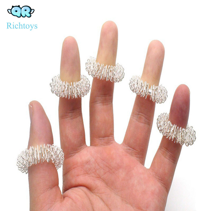 Spiky Sensory Rings Finger Massager Roller Fidget Toy for Stress Relief