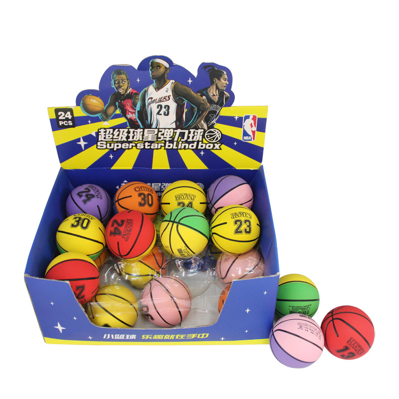 2022 Customized Printed Logo Sports Basketball Sports 3d Bouncy Rubber Ball Vending Machine Toys