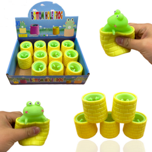 Cute Animal Frog Squeeze Vent Cup Decompression Toy Stump Rubber Stake Fidget Toys Gift