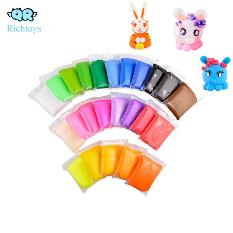 24 Colors Air Dry Clay Super Light DIY Clay for Model Air Dry Clay Fun Toy, Creative Art DIY Crafts, Gift for Kids