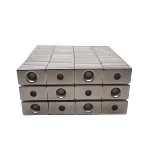 China 14 Years Professional Factory Supply Channel Magnet Countersunk Hole Pot Block Rectangular Neodymium Magnets