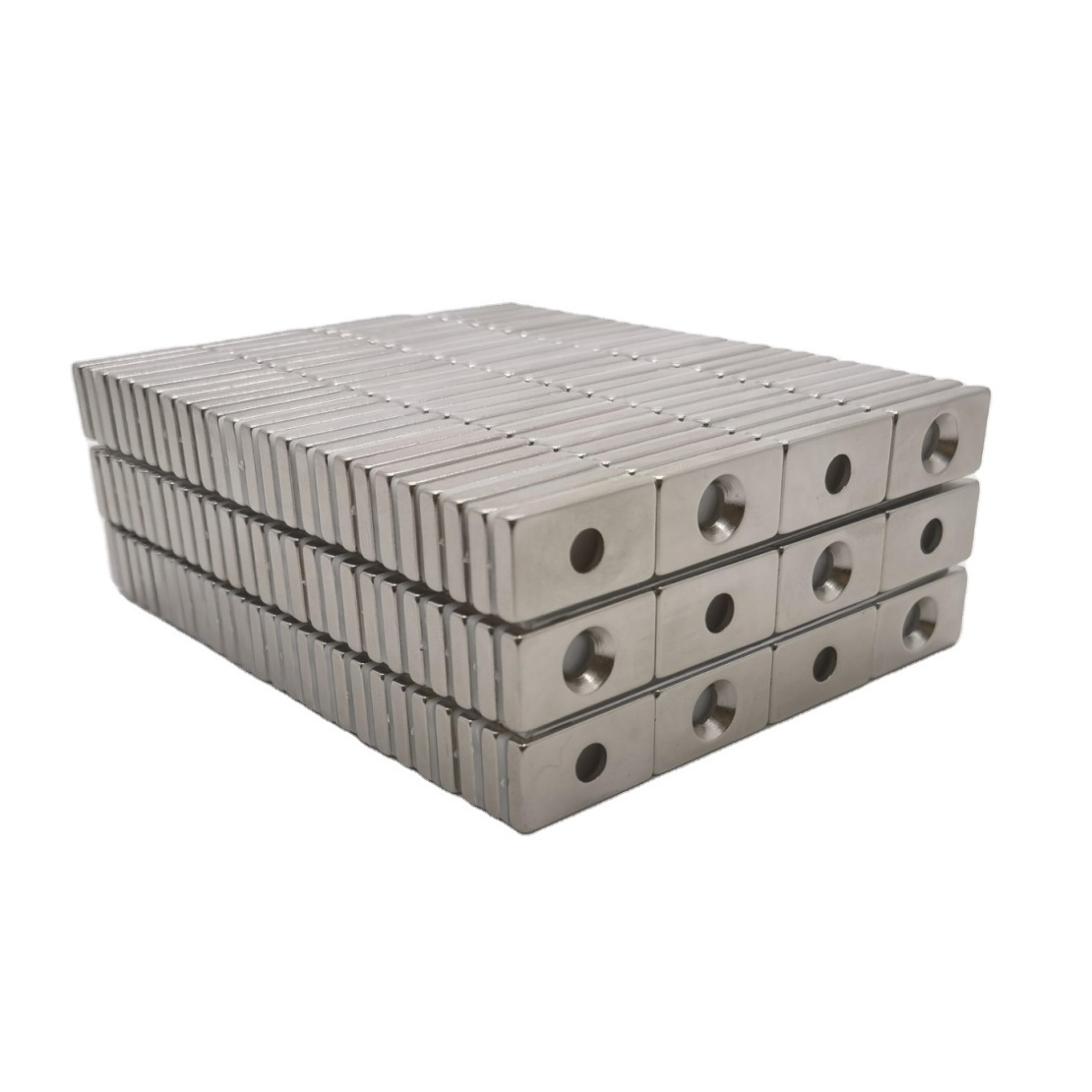 Super Strong Neodymium Counter Bore Countersunk Hole Magnets Countersunk Rectangular Base Magnets