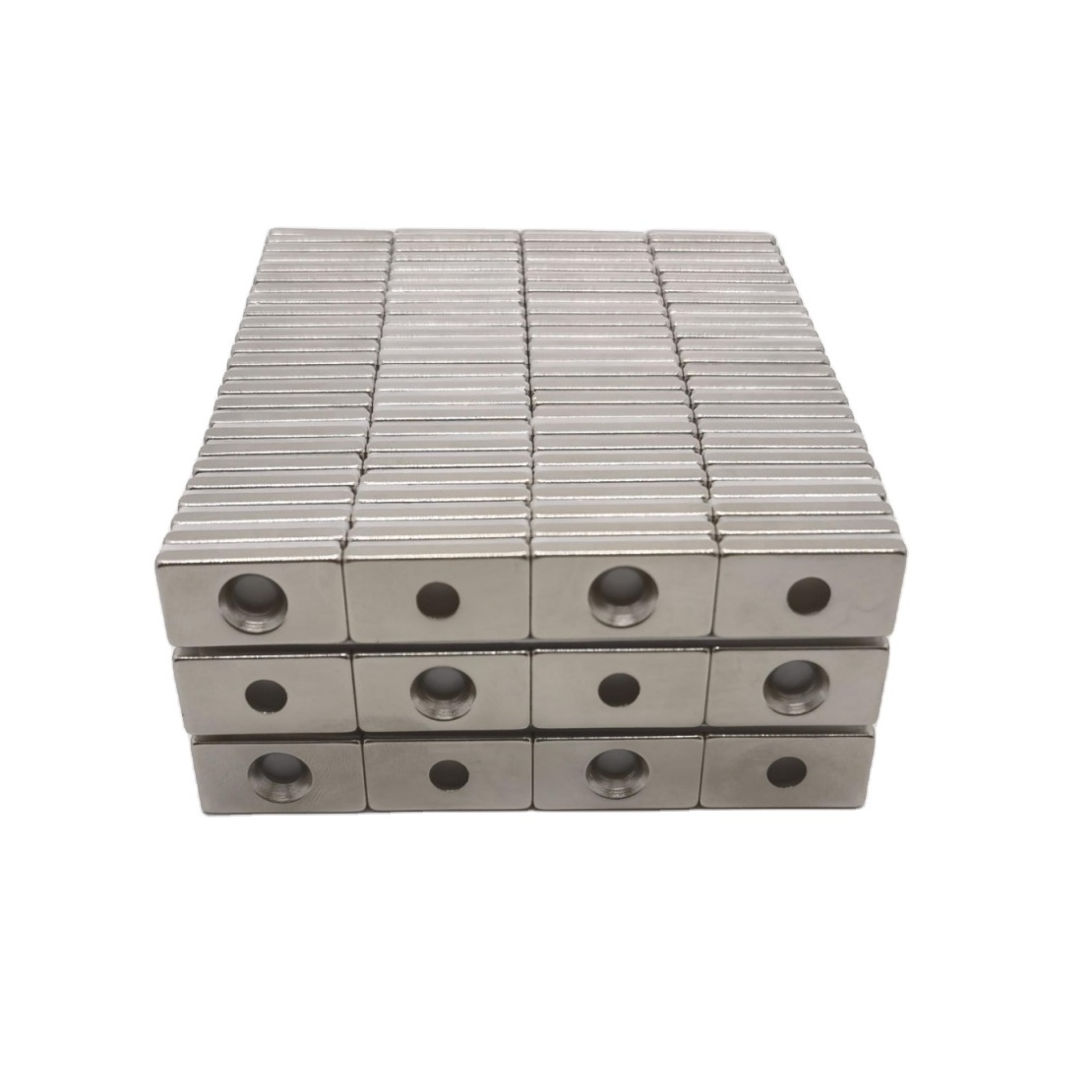 Super Strong Neodymium Counter Bore Countersunk Hole Magnets Countersunk Rectangular Base Magnets