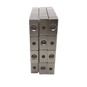 Xlmagnet Wholesale Ndfeb Neodymium Block Rectangle Magnet 20x10x5 With Countersunk Hole For #3 Screw For Cabinet Doors Closures