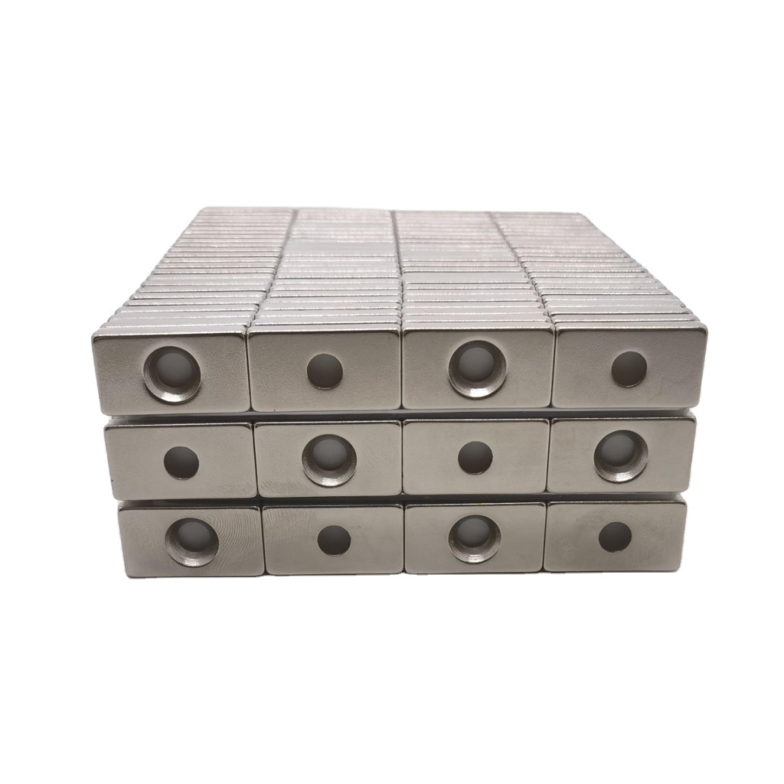 Xlmagnet Wholesale Ndfeb Neodymium Block Rectangle Magnet 20x10x5 With Countersunk Hole For #3 Screw For Cabinet Doors Closures