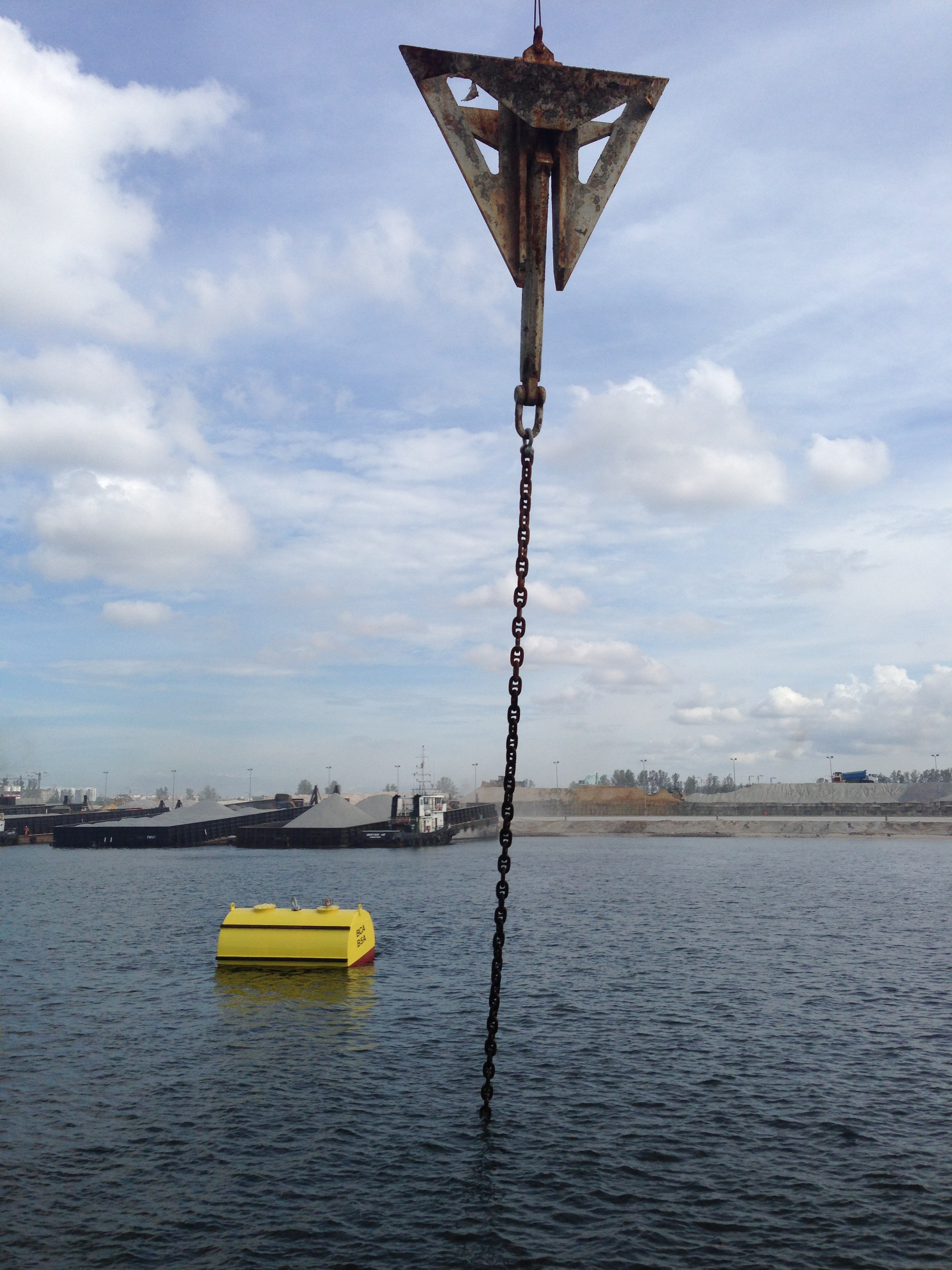 Foam Filled Marine Floating and Mooring Steel Buoy with Chain through