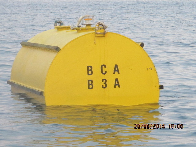 Foam Filled Marine Floating and Mooring Steel Buoy with Chain through