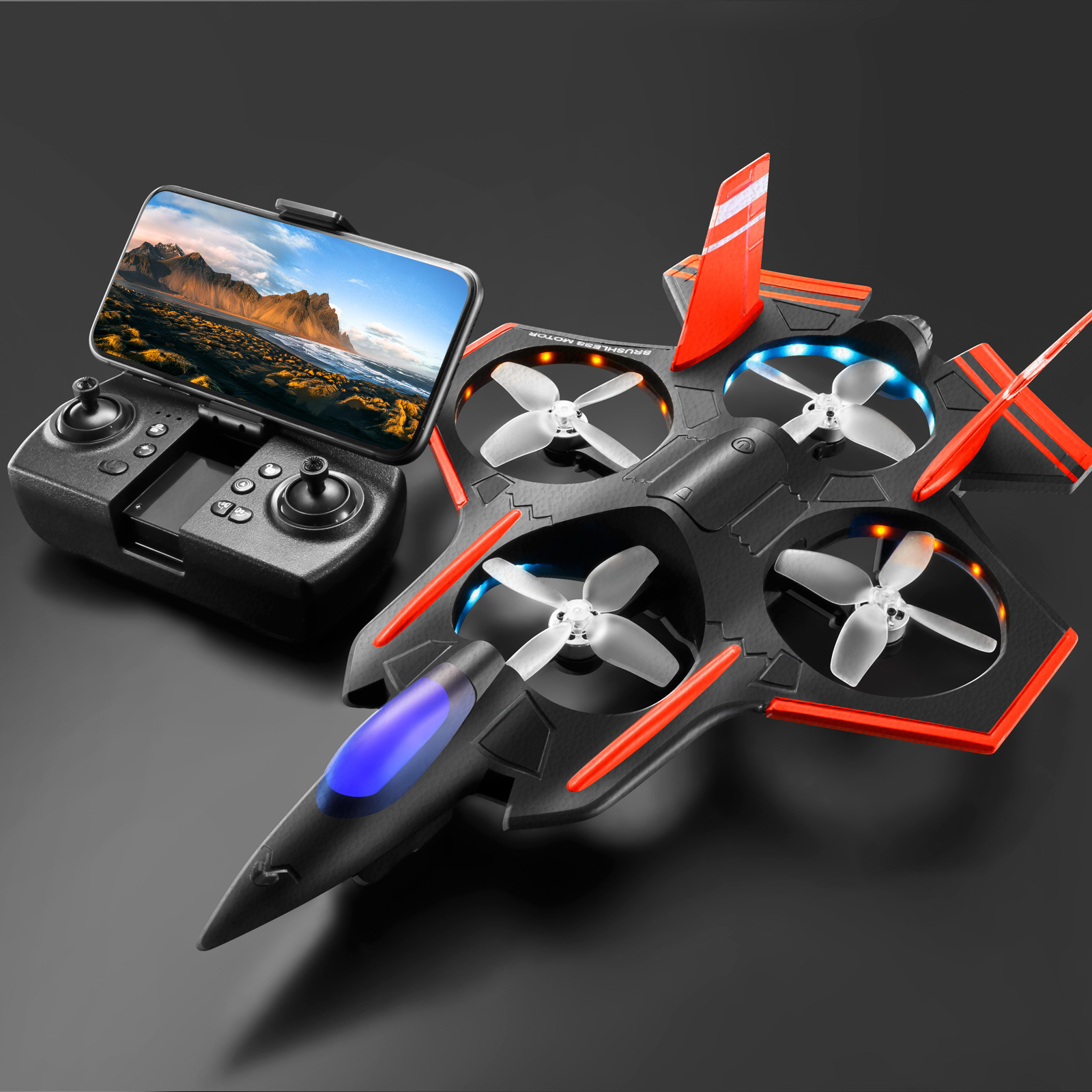 S152 brushless motor plane Flying Toys 4k drone  Fighter Jet Rc Plane  Gyro Stabilize Anti-Fall Foam Glider