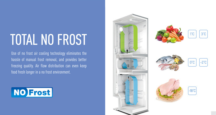 368L Top mounted No frost Refrigerator with Lock And Key