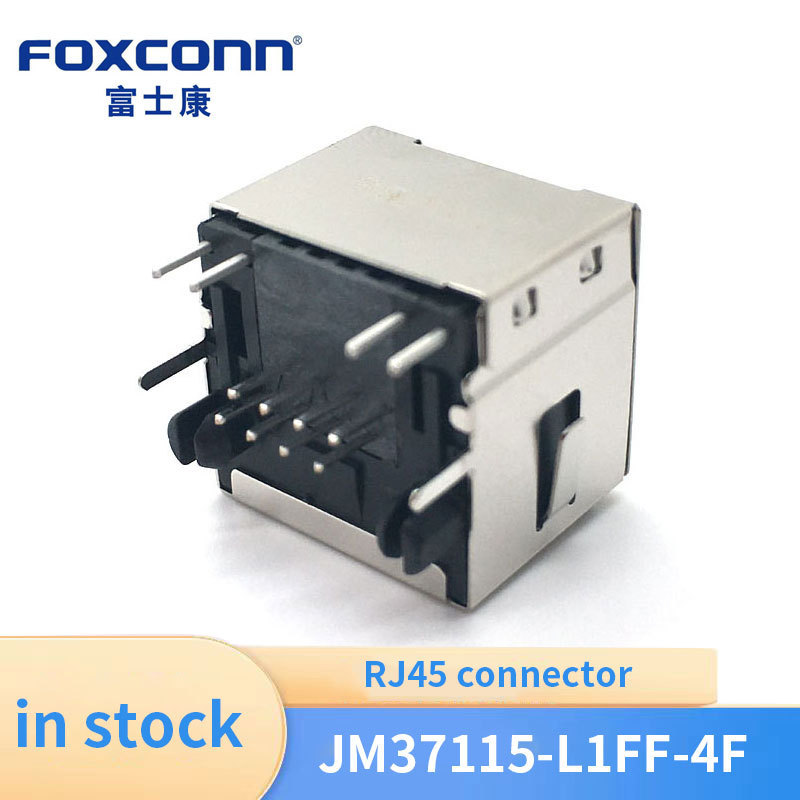 Foxconn Modular Jack - Right Angle Input Output Connectors 8P8C JM37115-L0FF-4F RJ45