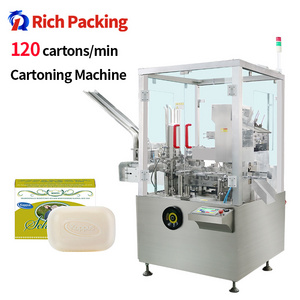 Vertical Load Automatic Small Product Bulb Bar Soap Carton Box Packing Machine Cartoning Boxing Machine