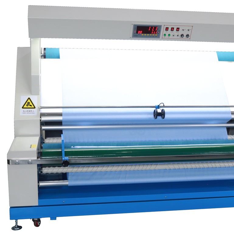 automatic fabric roller cloth inspection machine textile fabric re rolling counter measuring winding machine