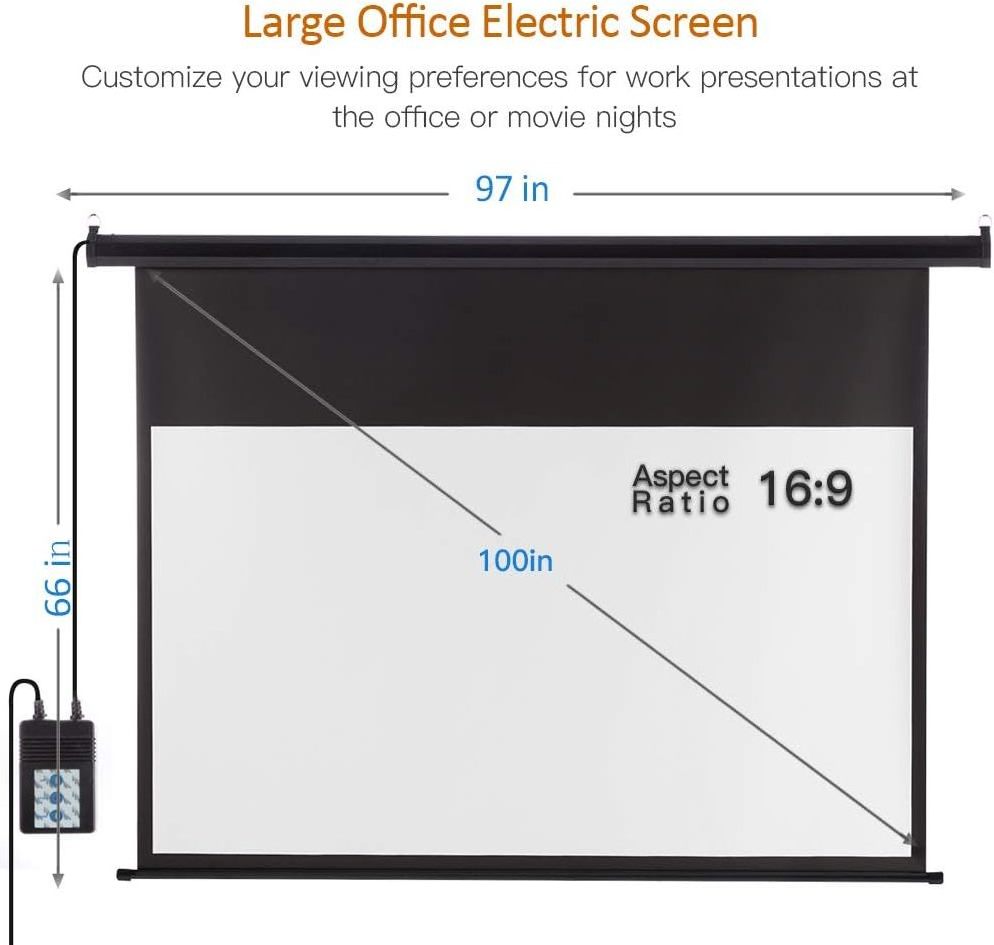 120inch 16:9 Projection Screen  Home Theater Gaming 4K/8K Ultra HD Ready Drop Down Front Movie Projector Screen