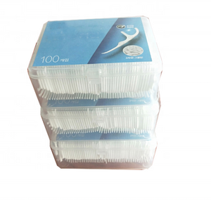 Bulk Tooth Stick Plastic Toothpick  50 60 75 80 100 Picks In Box Eco Friendly Oral Care Dental floss picks with Custom Logo