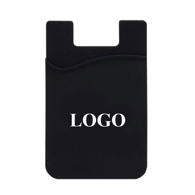 Unisex Fashion Silicone Mobile Phone Back Card Holder Wallet Elastic Cellphone Pocket Adhesive Sticker Accessory