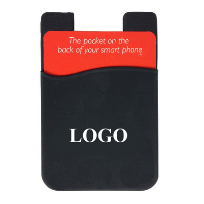 Cheap Giveaways Credit Card Holder Eco Friendly Cell Phone Card Holder Sticky Custom Logo Printed Silicone Phone Case Wallet