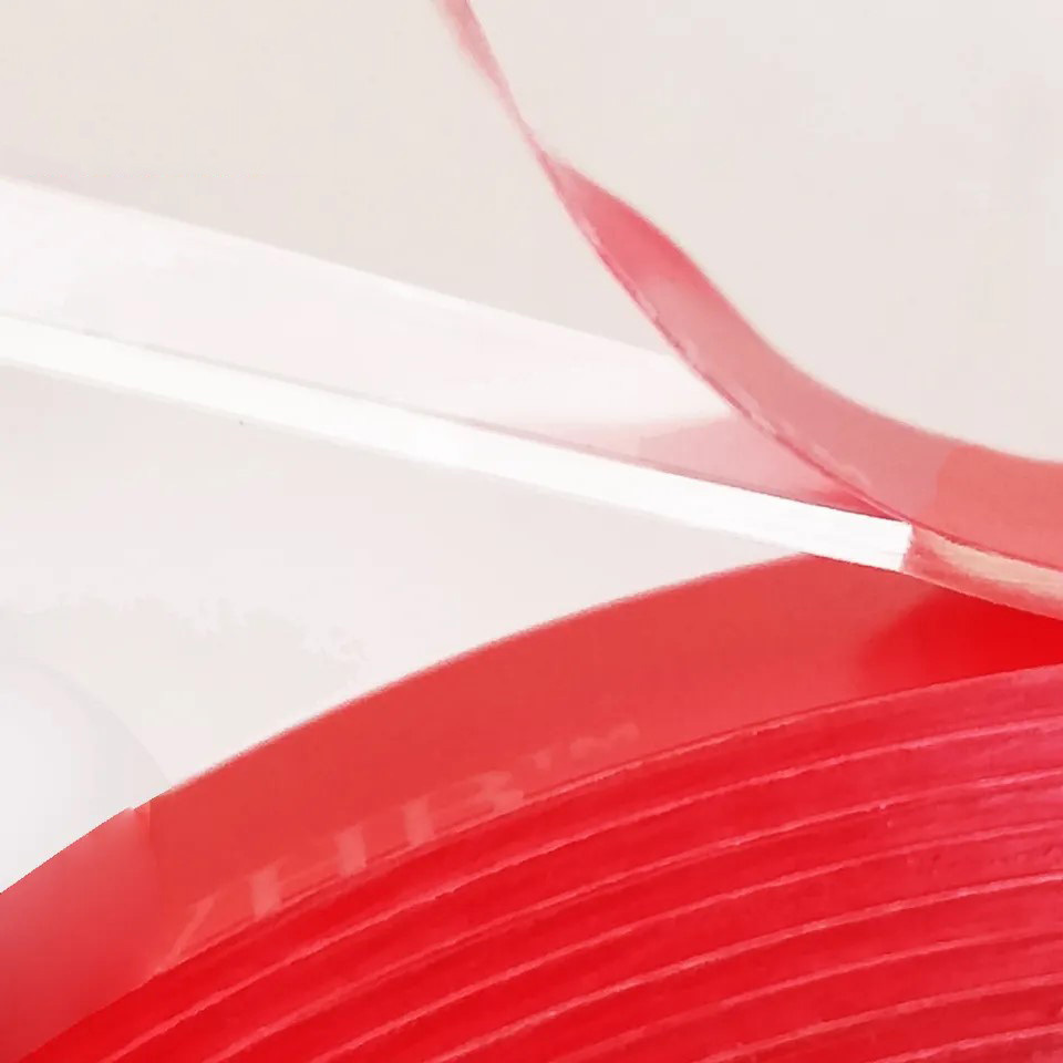 Clear Acrylic Nano Adhesive Tape Red Release Film Acrylic Foam Tape For Uneven Walls