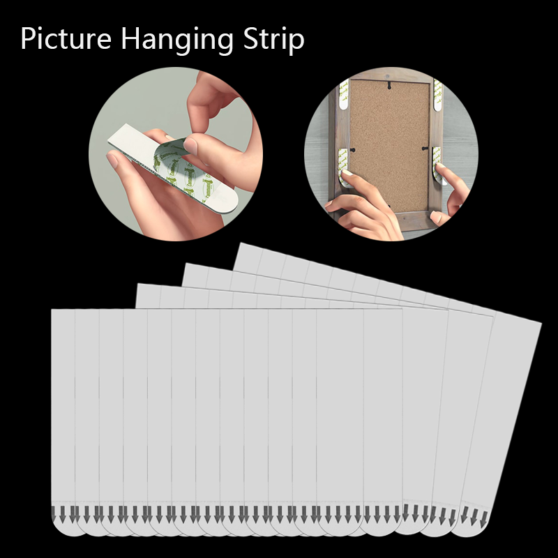 Office Adhesive Tape Damage Free Hanging Sticker Double Sided Adhesive Poster Strips For Frame Hanging