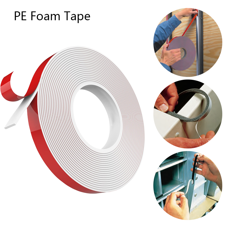 2mm Thick PE Foam Acrylic Tape Waterproof Double Sided Tape PE Foam Tape