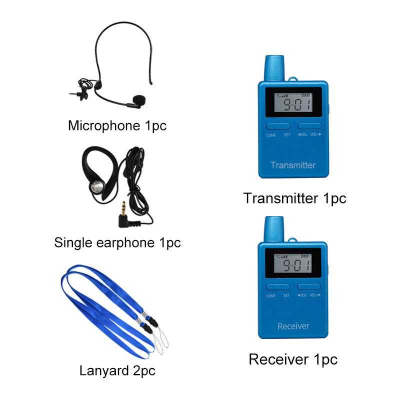 FM 60-108MHZ Radio Long Range Whisper Headset Pocket Portable System Wireless Audio Transmitter Receiver for Meeting Conference