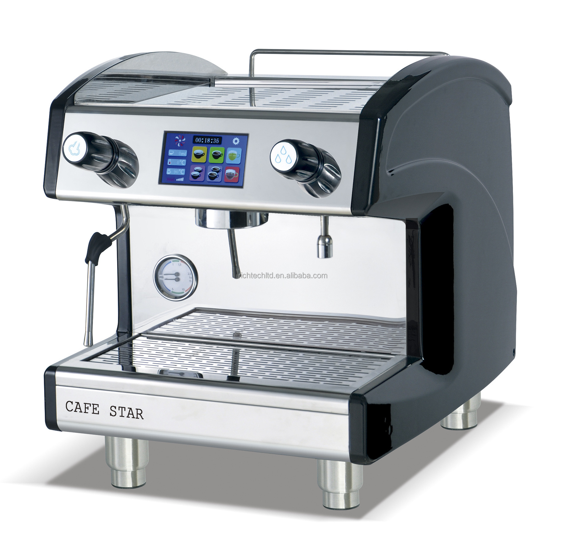 Single Group Commercial Espresso Maker Cappuccino Latte Maker LCD Screen Professional Commercial Coffee Machines For Sale