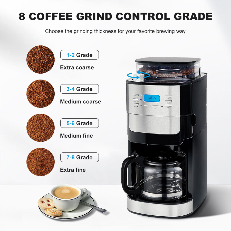 Home Kitchen Appliancess Coffee Espresso With Bean Grinder Fully Automatic Coffee Machine With Grinder