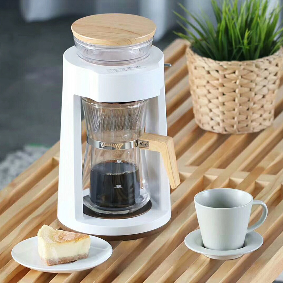 New Design CR8350BD Food Grade Glass Pour Over Coffee Maker With Drip Material Retro Drip Coffee Maker