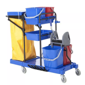 Supplies Folding Hotel Cleaning Janitorial Trolley Hotel Housekeeping Maid Cart Trolley Janitor Cart Cleaning Service Trolley