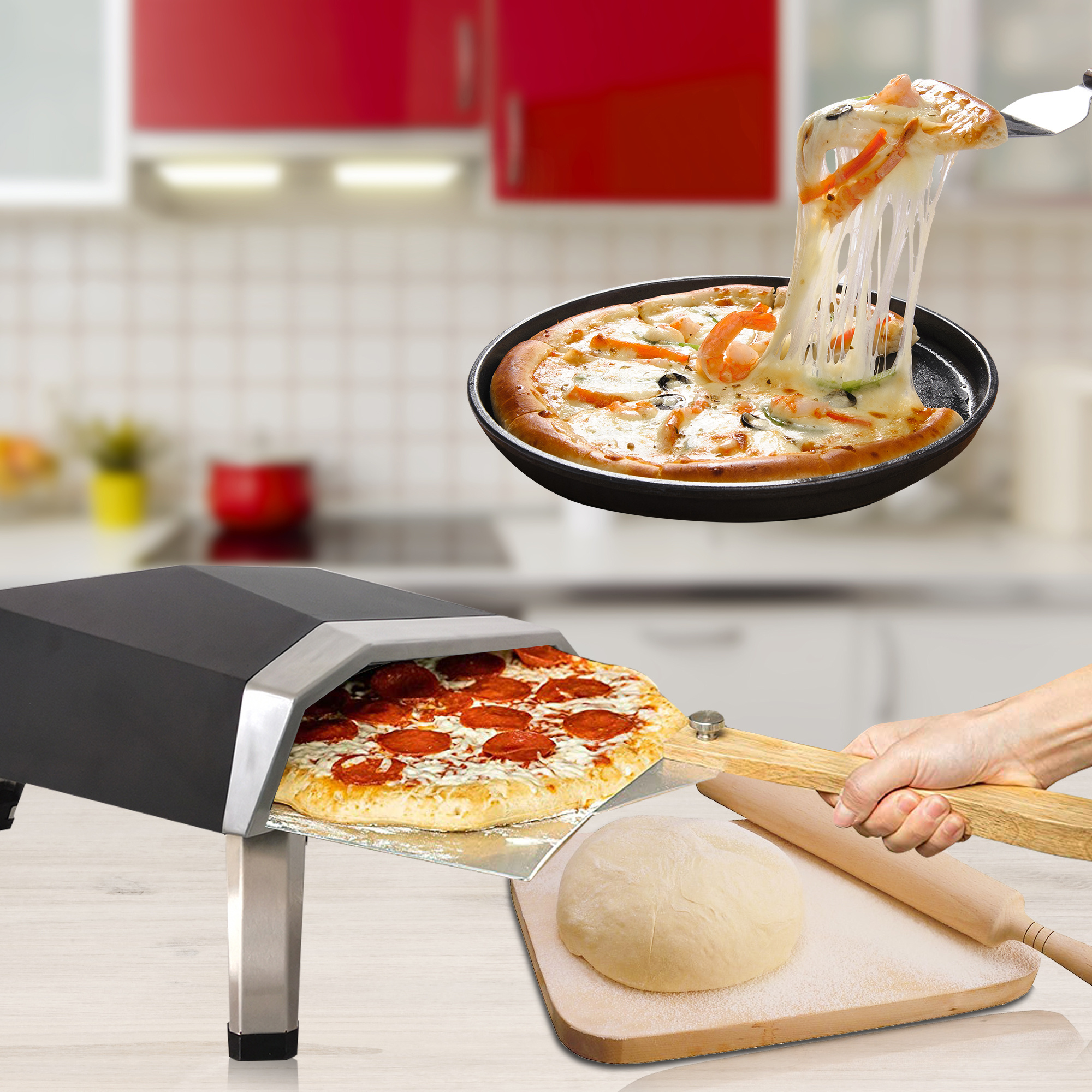 New design german outdoor garden kitchen bakery oven table top Pizza Home Cooking gas Pizza Oven Price Italy Pizza Baking Oven