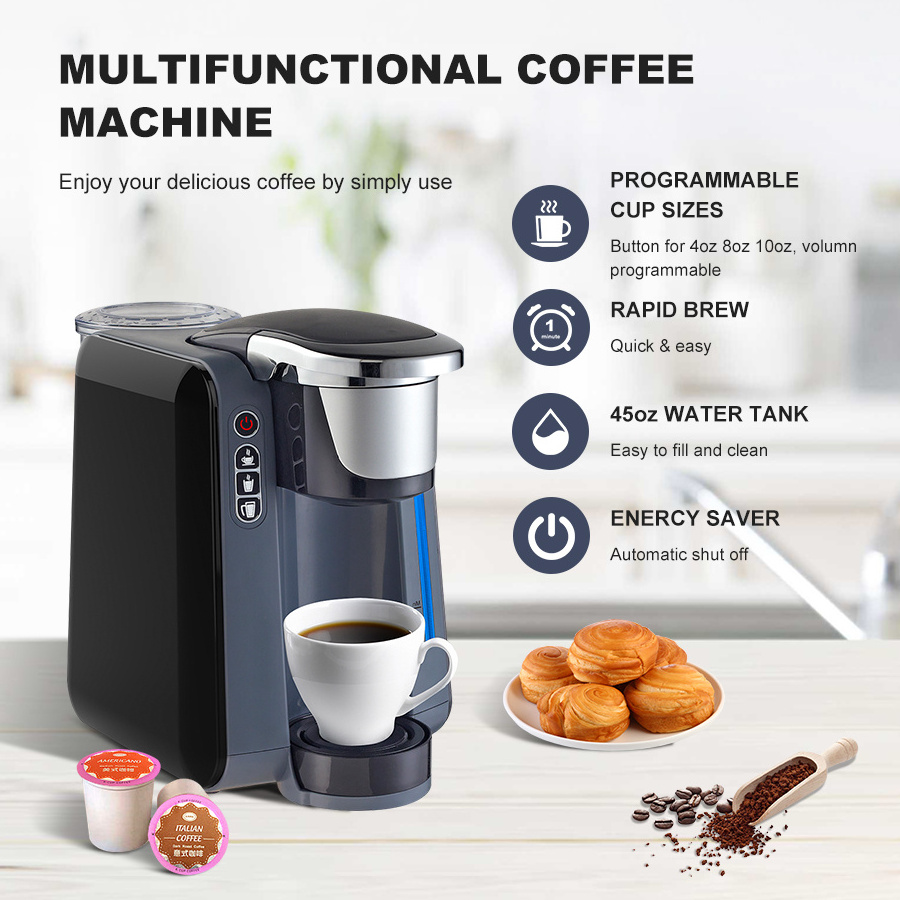 Automatically 1420w Espresso Cappuccino Making Machine 45oz Large Capacity Multi Capsule Coffee Machine